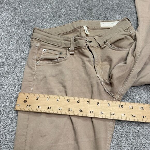 Rag & Bone Skinny Ankle Denim Jeans Womens 26 Tan Brown Mid Rise Stretch Casual - Picture 14 of 16